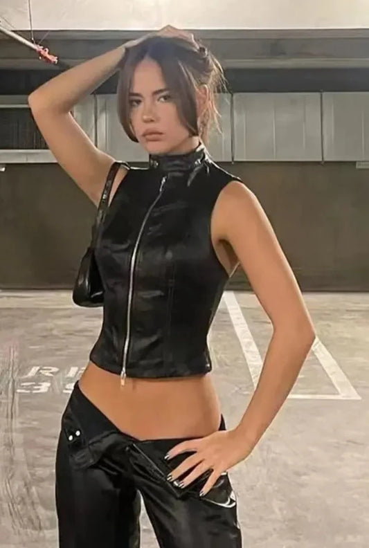 Bess Leather Top